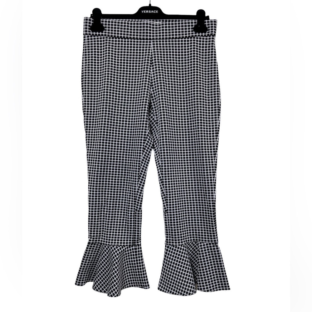 🆕 RAFFAELLO ROSSI Crop Flare Plaid Check Toni Pants